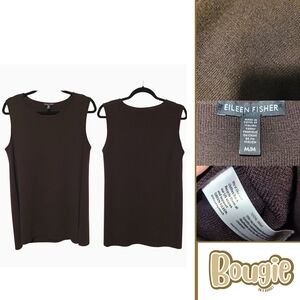 Eileen Fisher Women's Brown Sleeveless Top